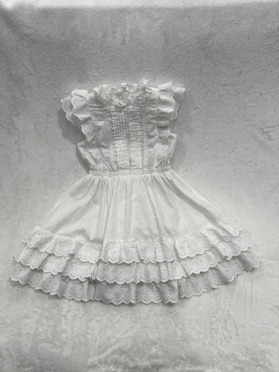 Janie and Jack Other - Janie and Jack Pintuck Eyelet Dress Summer Ruffle Detail Size 5 Special Occasion